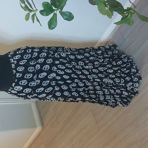 Baba Clothing Women's Black and White Long Lightweight Skirt